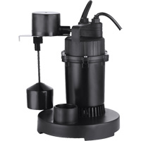 Thermoplastic Submersible Sump Pump, 2560 GPH, 115 V, 4.6 A, 1/3 HP Equipex