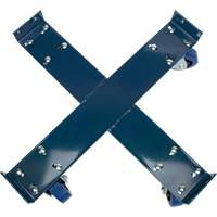 Chariot pour baril, Acier, Capacit&eacute;e 1400 lb, Diam&egrave;tre 24", Roue en &eacute;lastique bleu Equipex