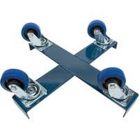 Chariot pour baril, Acier, Capacit&eacute;e 1400 lb, Diam&egrave;tre 24", Roue en &eacute;lastique bleu Equipex