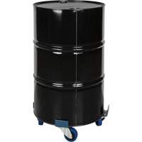 Chariot pour baril, Acier, Capacit&eacute;e 1400 lb, Diam&egrave;tre 24", Roue en &eacute;lastique bleu Equipex