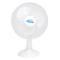 Oscillating Desk Fan with Push Buttons, 16" Diameter, 3 Speeds Equipex