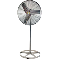 Stainless Steel Food Service Washdown Air Circulating Fans, Industrial, 1 Speed, 24" Diameter Equipex