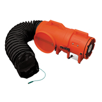 8" Plastic COM-PAX-IAL Blowers, 1/3 HP, 900 CFM, Explosion Proof Equipex
