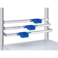 Postes de travail modulaires ergonomiques - Rails pour bacs &agrave; pi&egrave;ces de service l&eacute;ger Equipex