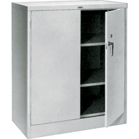 Counter High Cabinets, Steel, 2 Shelves, 42" H x 36" W x 21" D, Grey Equipex