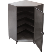 Armoires de coin, Acier, 4 Tablettes, 72" h x 48" la x 24" P, Gris Equipex