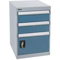 Pedestal Workbench with One Door & Two Drawers, 2 Drawers, 18" W x 21" D x 28" H Equipex