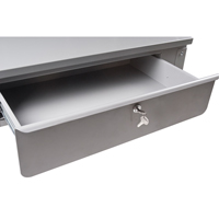 Wall-Mounted Shop Desk, 34-1/2" W x 28" D x 31" H, Grey Equipex