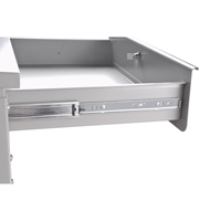 Cabinet Style Shop Desk, 34-1/2" W x 30" D x 53" H, Grey Equipex