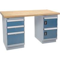 &eacute;tabli, Porte & tiroirs, Cap 2500 lb, 72" la x 36" p, 34" h Equipex