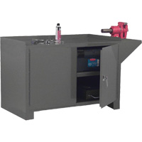 Stationary Workstation, Steel Surface, 60-1/8" W x 24-1/4" D x 36-3/16" H Equipex