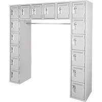 Arche de casiers &eacute;conomiques assembl&eacute;s Clean Line, 16 niveaux, Bloc de 3, 18" x 72" x 12", Acier Equipex