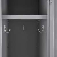 Clean Line Lockers, 3 -tier, Bank of 4, 48" x 18" x 78", Steel, Beige, Rivet (Assembled) Equipex
