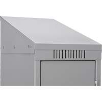 Casiers Clean Line, 2 niveaux, Bloc de 4, 48" x 18" x 82", Acier, Charbon, Rivet (assembl&eacute;) Equipex
