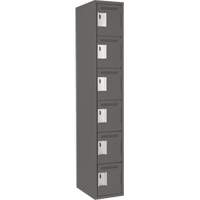 Petits casiers Clean Line, 6 niveaux, 12" x 18" x 72", Acier, Charbon, Rivet (assembl&eacute;) Equipex