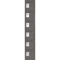 Petits casiers Clean Line, 6 niveaux, 12" x 18" x 72", Acier, Charbon, Rivet (assembl&eacute;) Equipex