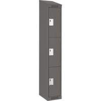 Casiers Clean Line, 3 niveaux, 12" x 18" x 78", Acier, Charbon, Rivet (assembl&eacute;) Equipex