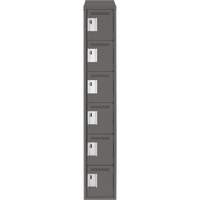 Petits casiers Clean Line, 6 niveaux, 12" x 18" x 78", Acier, Charbon, Rivet (assembl&eacute;) Equipex