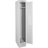 Casiers Clean Line, 12" x 18" x 76", Acier, Gris, Rivet (assembl&eacute;), Perfor&eacute; Equipex