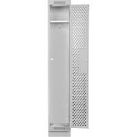 Casiers Clean Line, 12" x 18" x 76", Acier, Gris, Rivet (assembl&eacute;), Perfor&eacute; Equipex