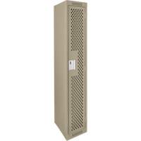 Casiers Clean Line, 12" x 15" x 72", Acier, Beige, Rivet (assembl&eacute;), Perfor&eacute; Equipex