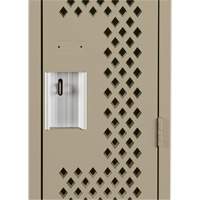 Casiers Clean Line, Bloc de 3, 36" x 12" x 72", Acier, Beige, Rivet (assembl&eacute;), Perfor&eacute; Equipex