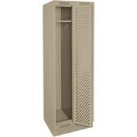 Casiers Clean Line, Bloc de 2, 24" x 15" x 76", Acier, Beige, Rivet (assembl&eacute;), Perfor&eacute; Equipex