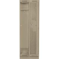 Casiers Clean Line, Bloc de 2, 24" x 15" x 76", Acier, Beige, Rivet (assembl&eacute;), Perfor&eacute; Equipex