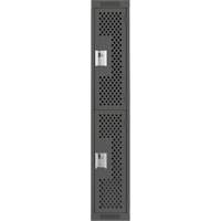 Casiers Clean Line, 2 niveaux, 12" x 15" x 72", Acier, Charbon, Rivet (assembl&eacute;), Perfor&eacute; Equipex