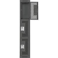 Casiers Clean Line, 3 niveaux, 12" x 12" x 72", Acier, Charbon, Rivet (assembl&eacute;), Perfor&eacute; Equipex