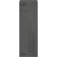 Clean Line Lockers, Bank of 2, 24" x 12" x 82", Steel, Charcoal, Rivet (Assembled), Perforated Equipex
