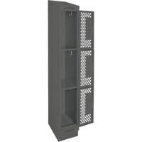 Casiers Clean Line, 3 niveaux, 12" x 18" x 82", Acier, Charbon, Rivet (assembl&eacute;), Perfor&eacute; Equipex