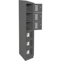 Petits casiers &eacute;conomiques assembl&eacute;s et perfor&eacute;s Clean Line, 6 niveaux, 18" x 72" x 12", Acier Equipex
