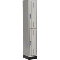 Casiers robustes Concorde, 2 niveaux, 12" x 18" x 76", Acier, Gris, Soud&eacute; (assembl&eacute;) Equipex