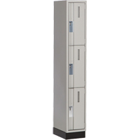 Casiers robustes Concorde, 3 niveaux, 12" x 18" x 76", Acier, Gris, Soud&eacute; (assembl&eacute;) Equipex