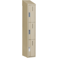 Casiers robustes Concorde, 3 niveaux, 12" x 18" x 78", Acier, Beige, Soud&eacute; (assembl&eacute;) Equipex