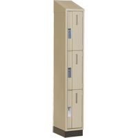 Casiers robustes Concorde, 3 niveaux, 12" x 18" x 82", Acier, Beige, Soud&eacute; (assembl&eacute;) Equipex