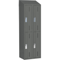 Casiers robustes Concorde, 2 niveaux, Bloc de 2, 24" x 18" x 78", Acier, Charbon, Soud&eacute; (assembl&eacute;) Equipex