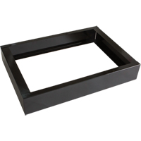 Base encastr&eacute;e pour casiers robustes enti&egrave;rement soud&eacute;e Concorde, 2 Blocs, 4" lo x 24" la x 17" p, Noir, Acier Equipex