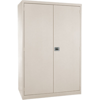 Deep Hi-Boy Storage Cabinet, Steel, 4 Shelves, 72" H x 36" W x 24" D, Beige Equipex