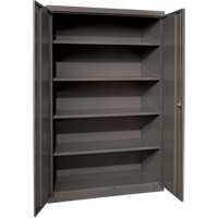Deep Hi-Boy Storage Cabinet, Steel, 4 Shelves, 72" H x 36" W x 24" D, Charcoal Equipex