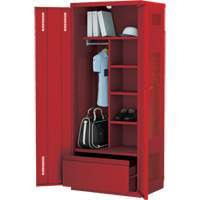 Casier de luxe pour &eacute;quipement, Acier, 36" la x 24" p x 72" h, Rouge Equipex