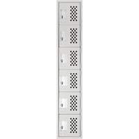 Clean Line Lockerettes, 6 -tier, 18" x 72" x 12", Steel Equipex