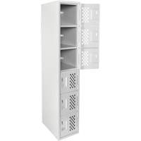 Clean Line Lockerettes, 6 -tier, 18" x 72" x 12", Steel Equipex