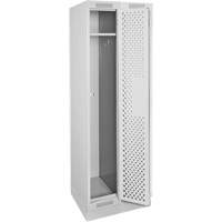 Casiers Clean Line, Bloc de 2, 24" x 15" x 76", Acier, Gris, Rivet (assembl&eacute;), Perfor&eacute; Equipex
