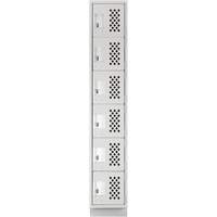 Petit casier perfor&eacute; Clean-Line, 6 niveaux, 12" x 72" x 12", Acier Equipex