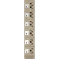 Petits casiers &eacute;conomiques assembl&eacute;s et perfor&eacute;s Clean Line, 6 niveaux, 18" x 72" x 12", Acier Equipex