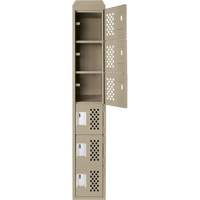 Petits casiers &eacute;conomiques assembl&eacute;s et perfor&eacute;s Clean Line, 6 niveaux, 18" x 72" x 12", Acier Equipex
