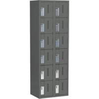 Casiers robustes Concorde, 6 niveaux, Bloc de 2, 24" x 18" x 72", Acier, Charbon, Soud&eacute; (assembl&eacute;) Equipex