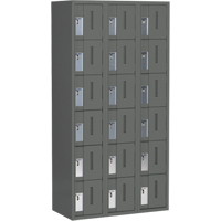 Casiers robustes Concorde, 6 niveaux, Bloc de 3, 36" x 18" x 72", Acier, Charbon, Soud&eacute; (assembl&eacute;) Equipex